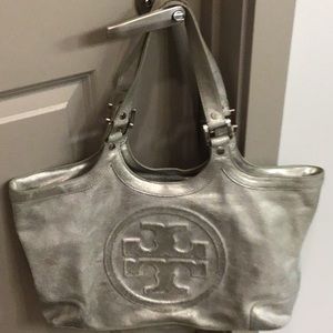 Tory Burch Metallic Silver Purse